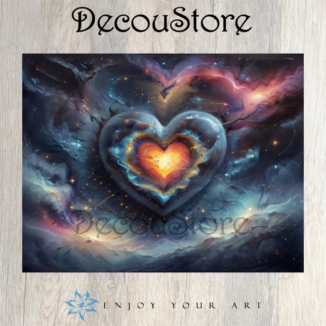 Galactic Heart Decoupage Tissue Paper (Creator Uploaded)