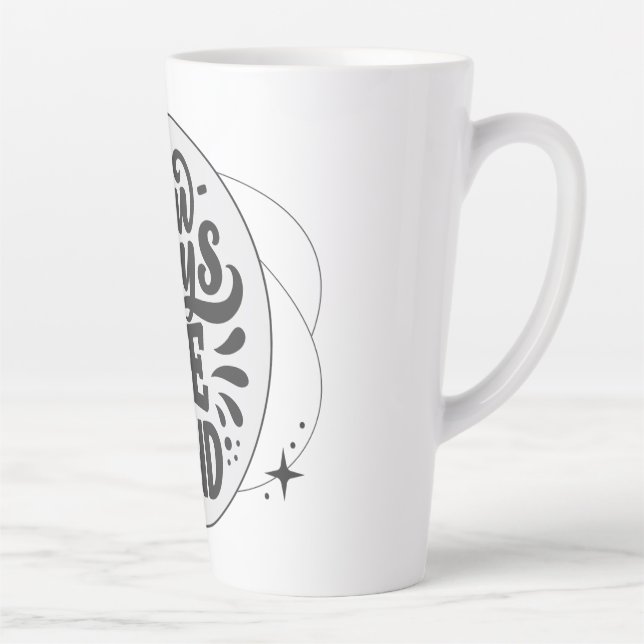 Galactic Kindness: Always Be Kind with circles Latte Mug (Right)