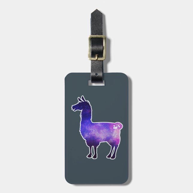 Galactic Llama Luggage Tag (Front Vertical)