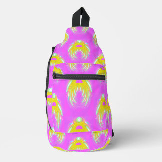 Galactic Magenta Glow Sling Backpack
