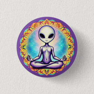 Galactic Meditation 3 Cm Round Badge