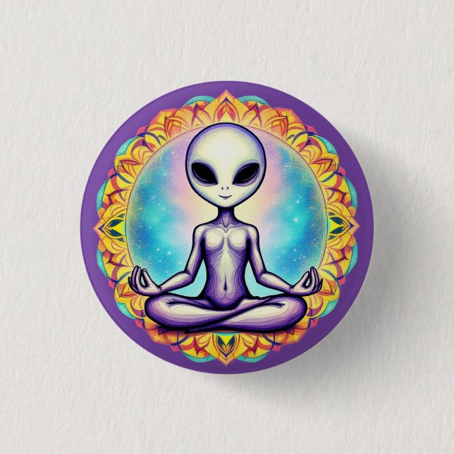 Galactic Meditation 3 Cm Round Badge (Front)
