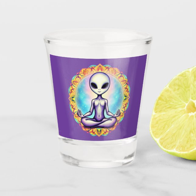 Galactic Meditation Shot Glass (Front)