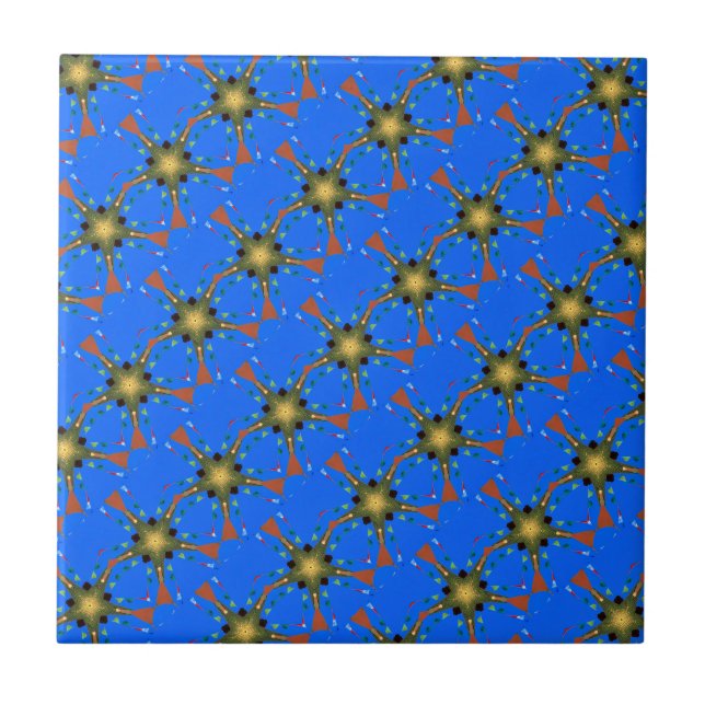 galactic moroccan blue tile (Front)