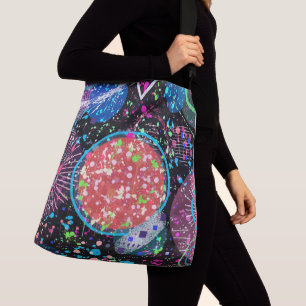 Galactic Neighbourhood: Abstract Art Crossbody Bag