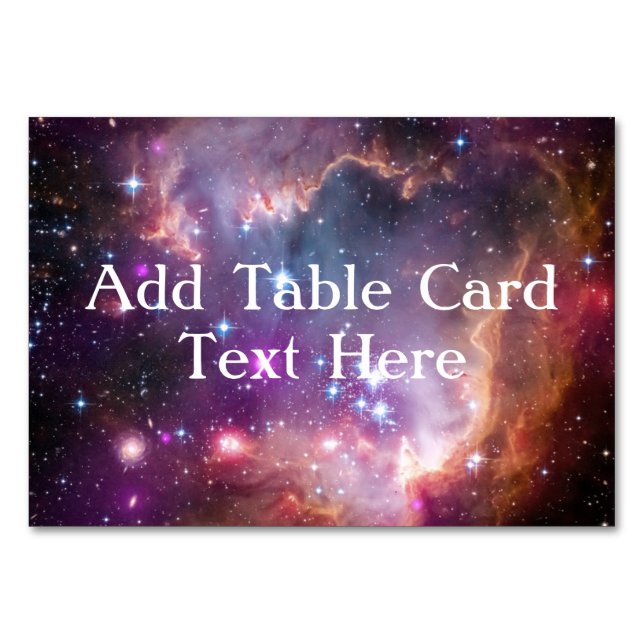 Galactic Outer Space Purple Table Number (Front)