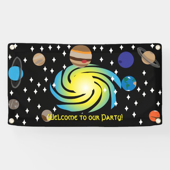 Galactic Party Theme Banner (Horizontal)