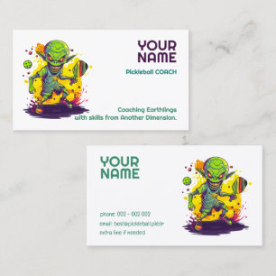 Galactic Pickleball Coach Business Card