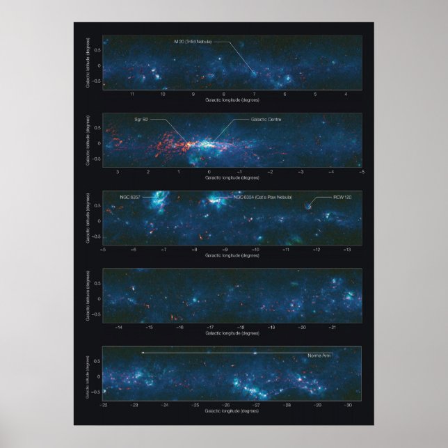 Galactic Plane as Seen by the ATLASGAL Survey Poster (Front)