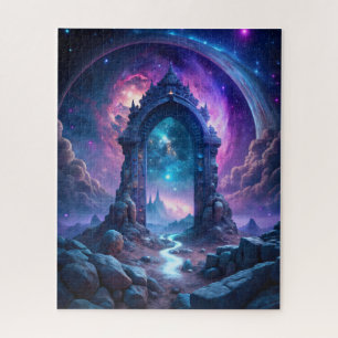 Galactic Portal Fantasy   Cosmic Gateway Jigsaw Puzzle