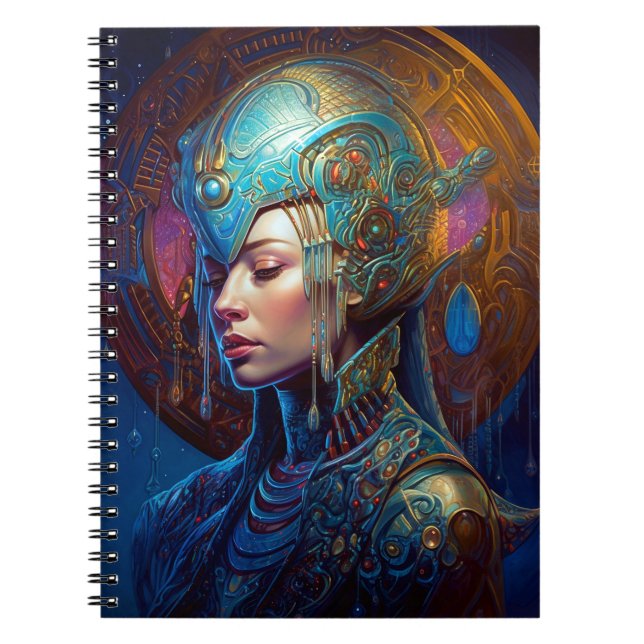 Galactic Queen Science Fiction Fantasy Art Notebook (Front)