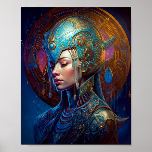 Galactic Queen Science Fiction Fantasy Art Poster