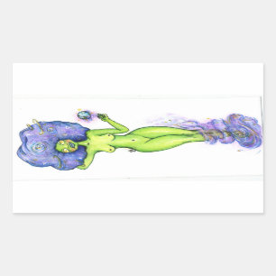 galactic rectangular sticker