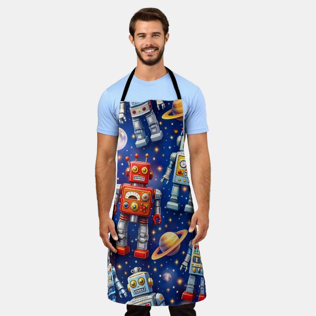 Galactic robot exploration cosmic apron (Worn)