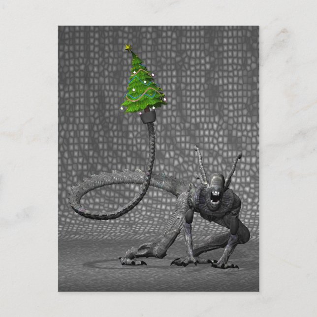 Galactic Santa Claus Holiday Postcard (Front)