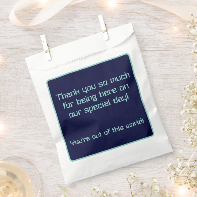 Galactic Sci-Fi Wedding Favour Bag (Clipped)