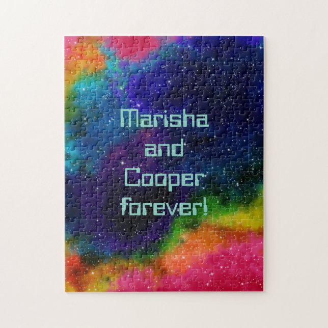 Galactic Sci-Fi Wedding Puzzle (Vertical)