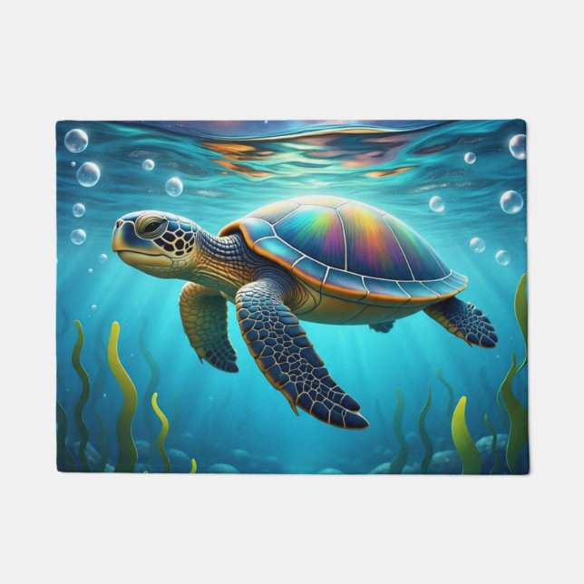 Galactic Sea Turtle Doormat (Front)