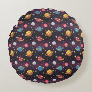 Galactic Sky Round Cushion