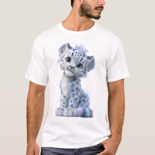 Galactic Snow Leopard Cub Men T-Shirt