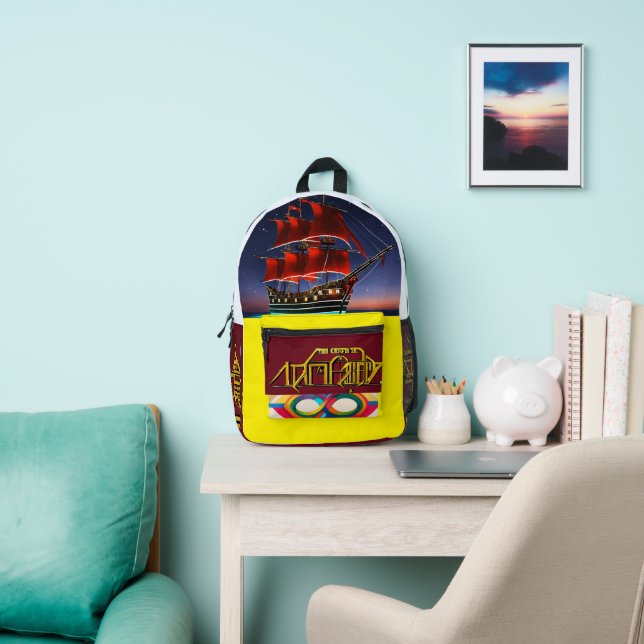 "Galactic Starfleet Crew: Boldly Go Beyond" Printed Backpack (Insitu)