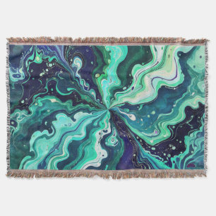 Galactic Swirls in Vivid Colours 3 Throw Blanket