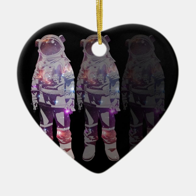 Galactic Traveller Ceramic Tree Decoration (Front)