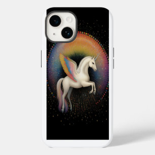 Galactic Unicorn Rainbow Coloured Stars Deep Space iPhone 14 Case