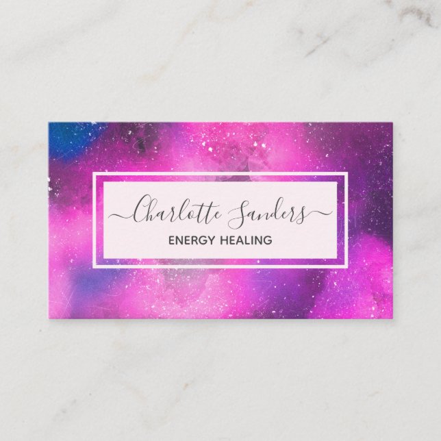 Galactic universe energy healing  business card (Front)