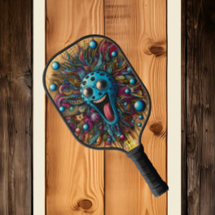 Galactic Visitors Pickleball Paddle Under Starry N