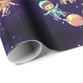 Galactic Wheels Wrapping Paper