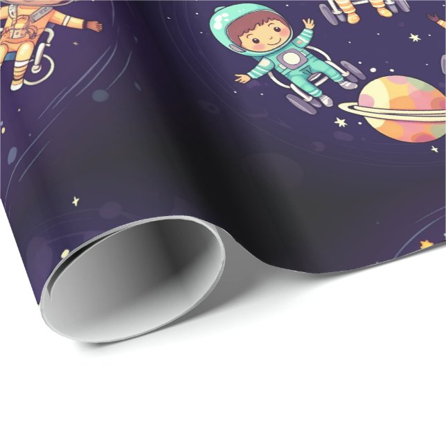 Galactic Wheels Wrapping Paper (Roll Corner)