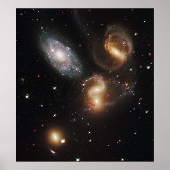 Galactic Wreckage in Stephan's Quintet Poster (Front)