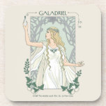 Galadriel Light of Valinor Graphic Coaster<br><div class="desc">Step into the radiant grace of Middle-Earth™ with this exquisite Lord of the Rings™ design inspired by Galadriel™. Illustrated in an elegant, Art Nouveau–inspired style, she stands poised and luminous, holding a phial of the Light of Valinor with serene strength and quiet authority. Flowing golden hair, delicate Elven adornments, and...</div>