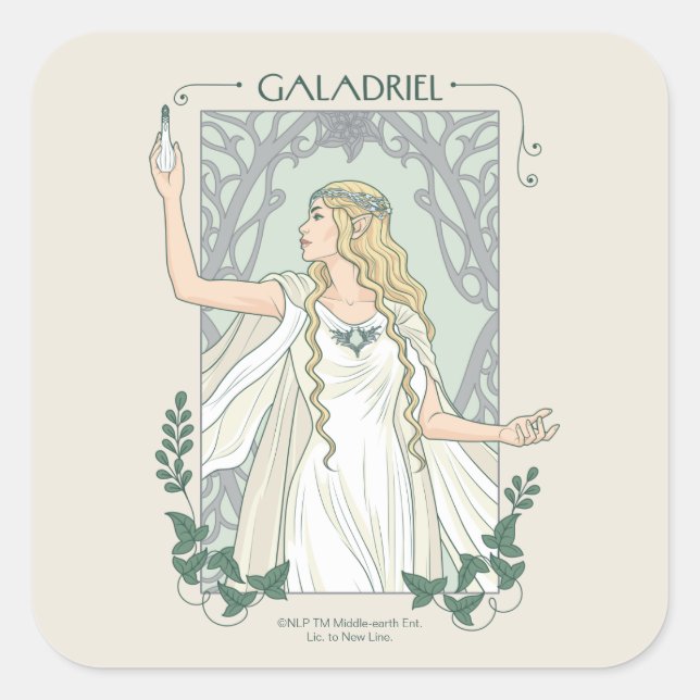 Galadriel Light of Valinor Graphic Square Sticker (Front)