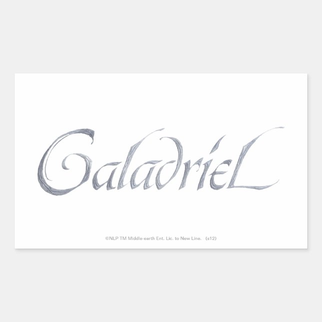 Galadriel Name Textured Rectangular Sticker (Front)