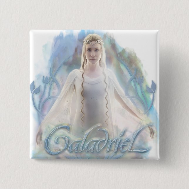Galadriel With Name 15 Cm Square Badge (Front)