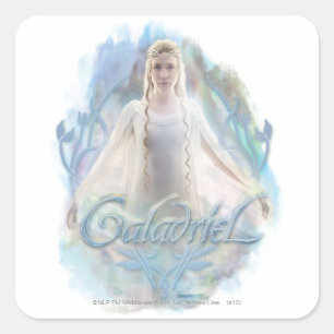 Galadriel With Name Square Sticker