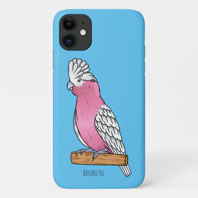 Galah bird cartoon illustration Case-Mate iPhone case (Back)