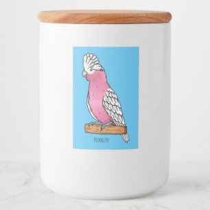Galah bird cartoon illustration food label