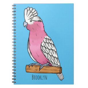 Galah bird cartoon illustration notebook
