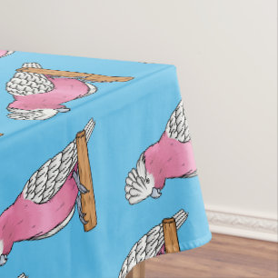 Galah bird cartoon illustration tablecloth