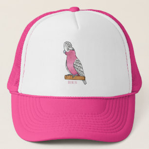 Galah bird cartoon illustration trucker hat