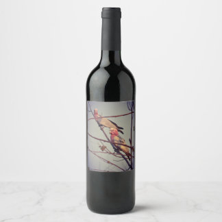 Galah birds in tree 1 wine label