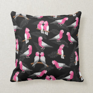 Galah pink cockatoo pattern cushion