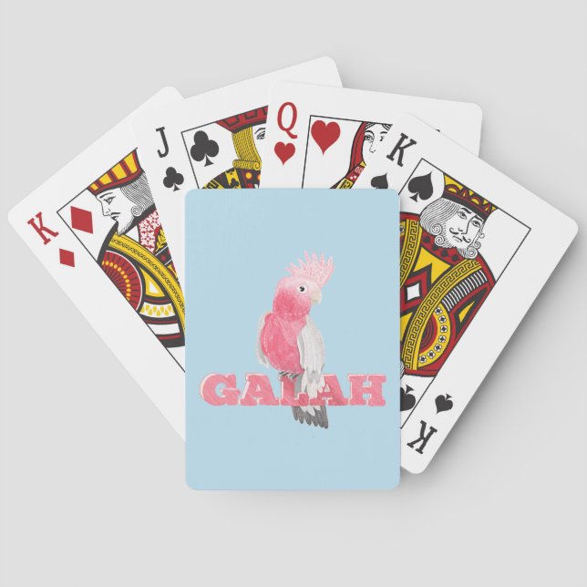 Galah Pink Cockatoo Playing Cards (Back)