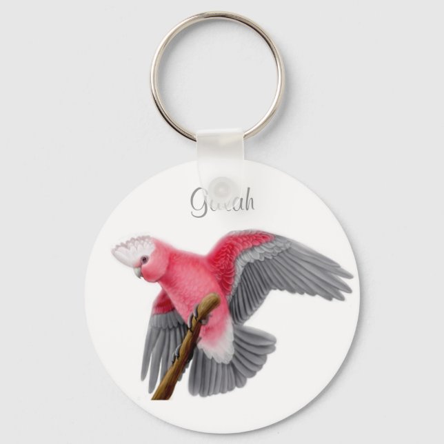 Galah Rose Breasted Cockatoo Keychain (Front)