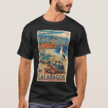 Galapagos Animals Travel Art Vintage T-Shirt<br><div class="desc">Galápagos Islands in a vector art style. The Galápagos Islands is a volcanic archipelago in the Pacific Ocean. It's considered one of the world's foremost destinations for wildlife-viewing.</div>