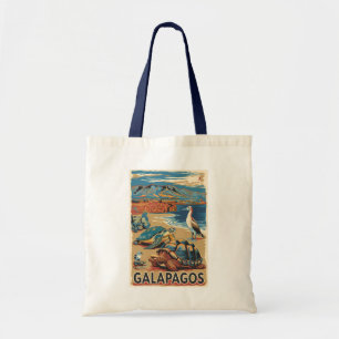 Galapagos Animals Travel Art Vintage Tote Bag