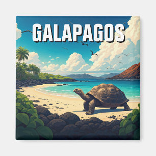 Galapagos Giant Tortoise Postcard Magnet